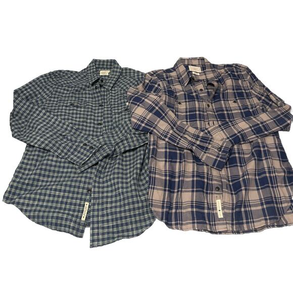 Lucky Brand Other - Lucky Brand Western Mens Medium Button Up Plaid Shirts LOT OF 2 Sportswear Prep